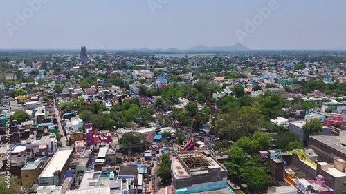 Srivilliputhur, Tamilnadu, Indian - March 21 2025 : Mariyamman Kovil Pookuli Thiruvizha | Southindian Kovil Festival Pookuli Thiruvila