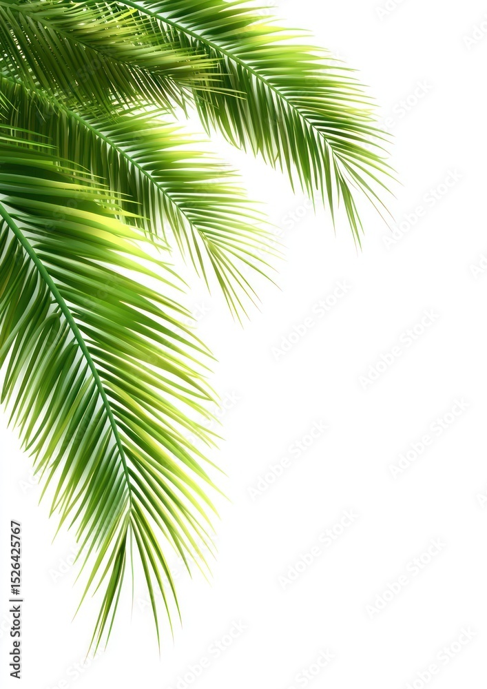 Naklejka premium Tropical leaves frame tropical green leaf.