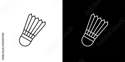 Shuttlecock icon set. Shuttlecock vector icon in line design for web design, logo and mobile app. Symbol of Shuttlecock on white background. Vector illustration.