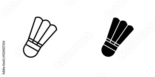 Shuttlecock Icon set. Shuttlecock Vector Icon in line style design. Shuttlecock Symbol. Vector illustration.