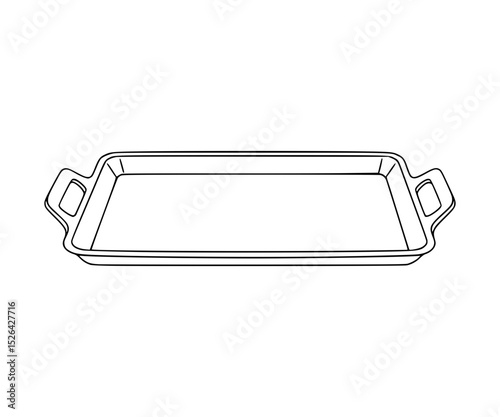 Serving Tray Line Art