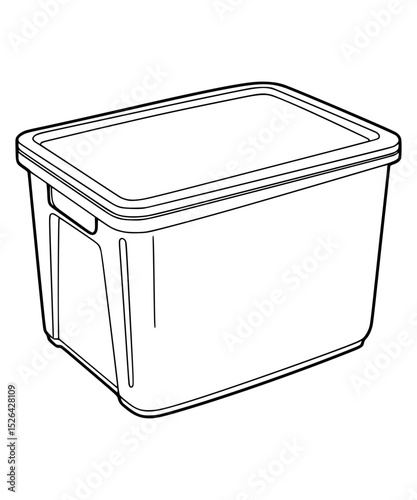 Storage Bin Line Art