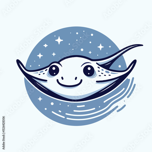 stingray fish vector image