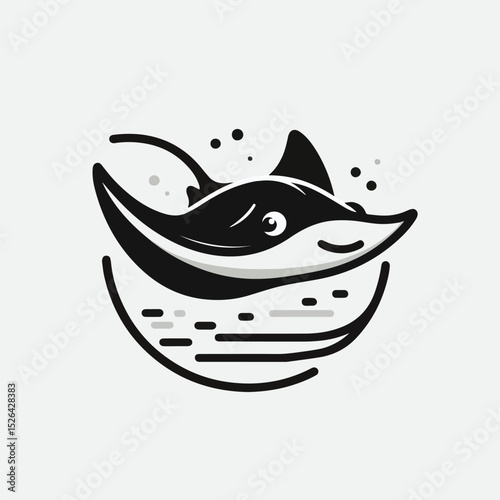 stingray fish vector image