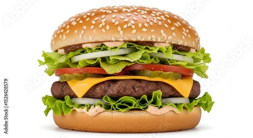 hamburger isolated on white background