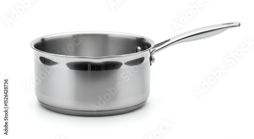 stainless steel pan isolated on white background