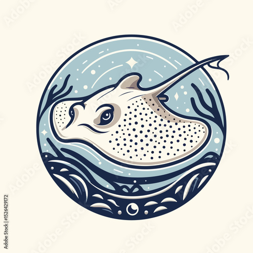 stingray fish vector image