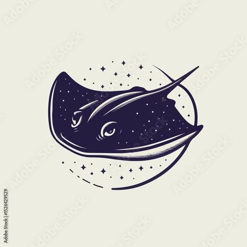 stingray fish vector image