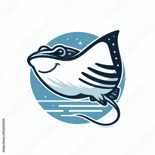 stingray fish vector image