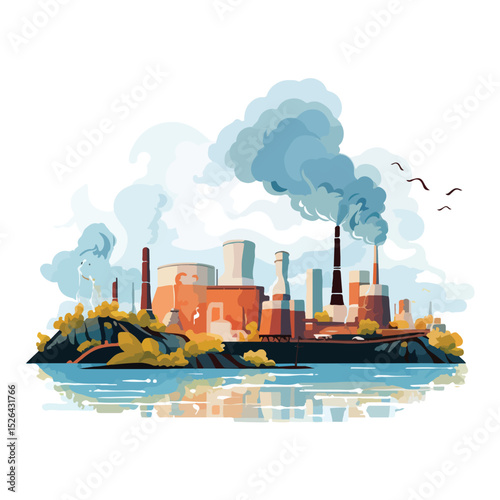 Professional Vector Illustration of Pollution for Environmental Concepts