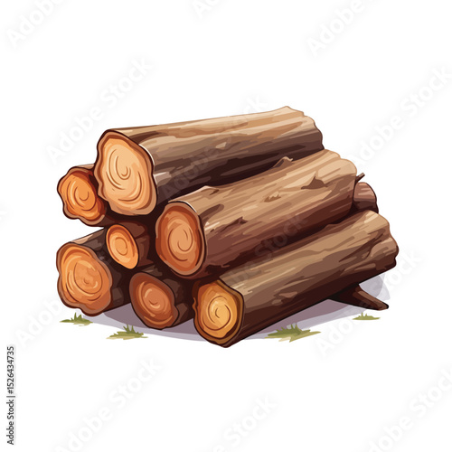 Premium Quality Isolated Vector Icon of a Log of Firewood for Graphic Design Projects