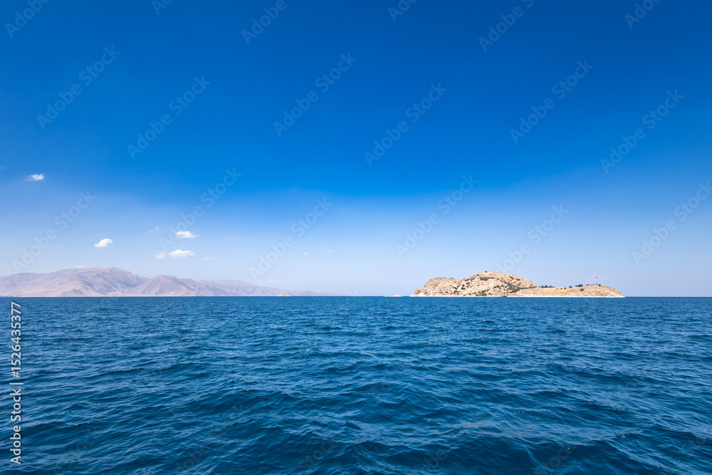 Fototapeta premium View of Akdamar island in Van Lake