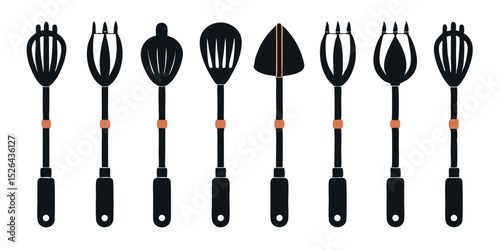 A flatlay graphic design featuring a collection of vintage handheld beaters