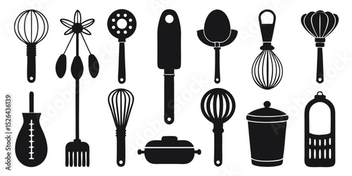 A flatlay design featuring a collection of vintage handheld beaters