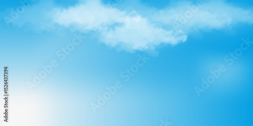 clear blue sky with a few clouds. The sky is very bright and the clouds are scattered throughout