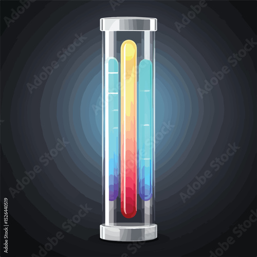 Professional Test Tube Science Icon Vector Illustration for Educational Materials