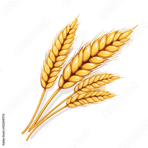 Detailed Wheat Ear Icon Stock Vector Illustration for Agriculture Infographics