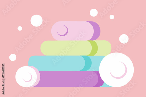 Soft and Fluffy Towels A Stack of Clean, Fresh Towels