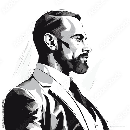 Professional Businessman Profile Avatar Vector Illustration for Business Use