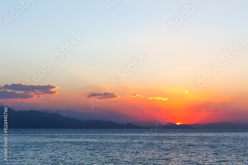 Beautiful sunset over the Van lake, Van Sea