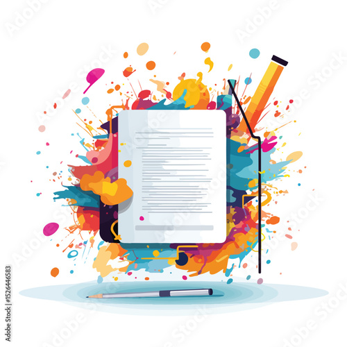 Professional and Colorful Document Design Vector Illustration for Graphics Projects