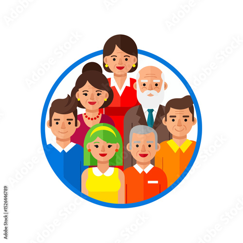 Diverse group of multigenerational people in a circle, concept for family, community, teamwork, and social connection