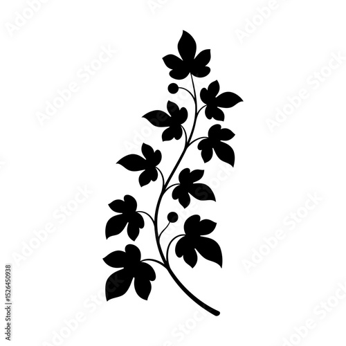 black and white floral design