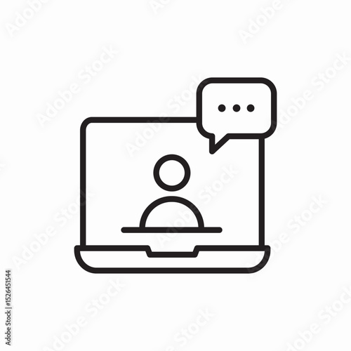 video conference call icon vector sign