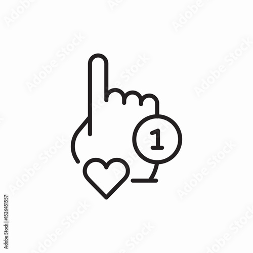click heart like icon vector sign