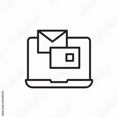 email inbox folder icon vector sign