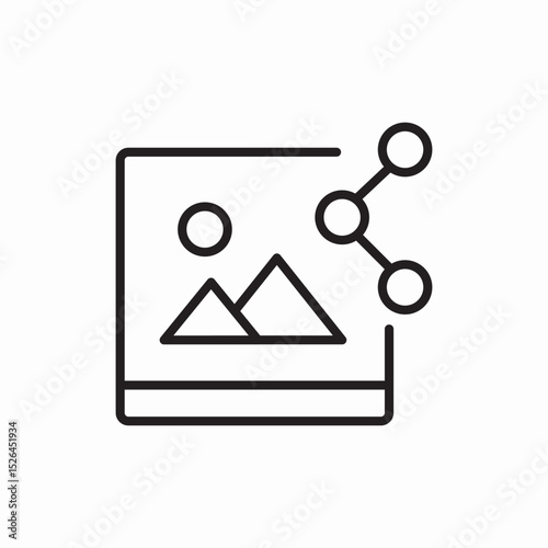 image photo sharing icon vector sign