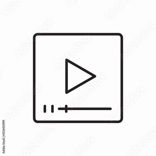video media player icon vector sign