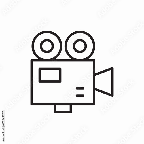 video camera recording icon vector sign