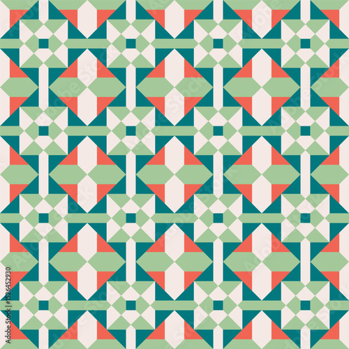 Geometric Decorative Shape Seamless Texture Surface Design Pattern