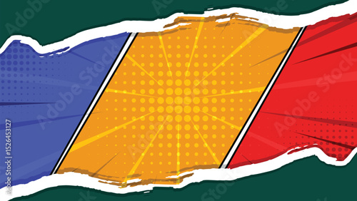 Colorful cartoon comic pop art background vector