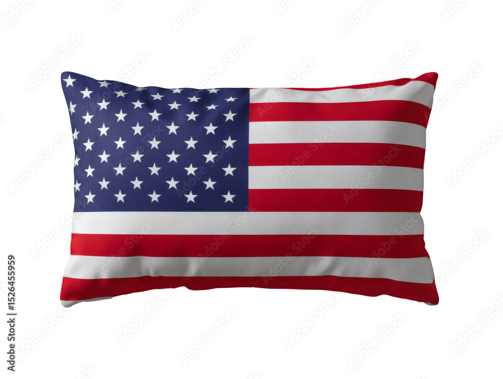 Fototapeta premium American Flag Pillow Decor Patriotic USA Textile Home Decor