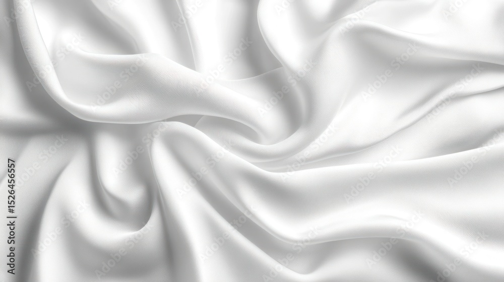 Obraz premium Elegant White Silk Drapery: A Textured Masterpiece
