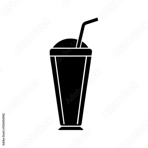 Modern Milkshake Vector in Minimal Flat Style