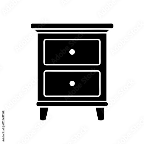 Nightstand Icon Vector in Clean Flat Style