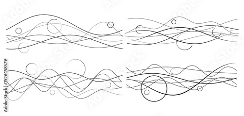 Fotografie Decorative waves for your banner design, printing