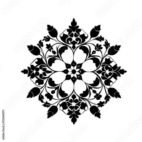 Tazhib Eslimi Art Iranian Text Box Floral Vector. iranian art empty frame isolated transparent background. vector illustration of iranian ornament frame ideal for text box
