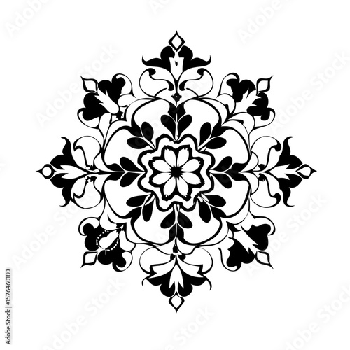 Tazhib Eslimi Art Iranian Text Box Floral Vector. iranian art empty frame isolated transparent background. vector illustration of iranian ornament frame ideal for text box
