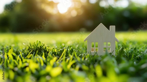green grass in the garden