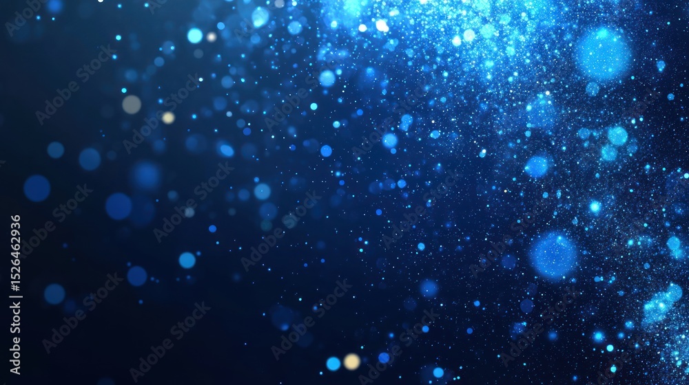 Obraz premium Abstract blue glitter particles