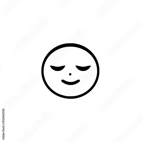Icon of a moody face expressing complex emotions