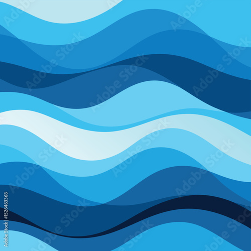 Abstract blue waves background seamless pattern for graphic design and digital art
