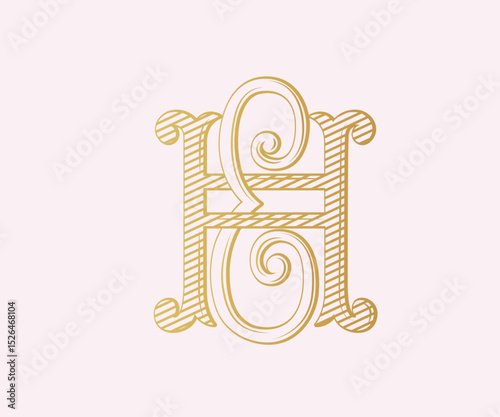EH,HE, logo EH, Letter EH,  Monogram EH, Wedding Monogram, Wedding Logo, Logo Design , Monogram Vintage