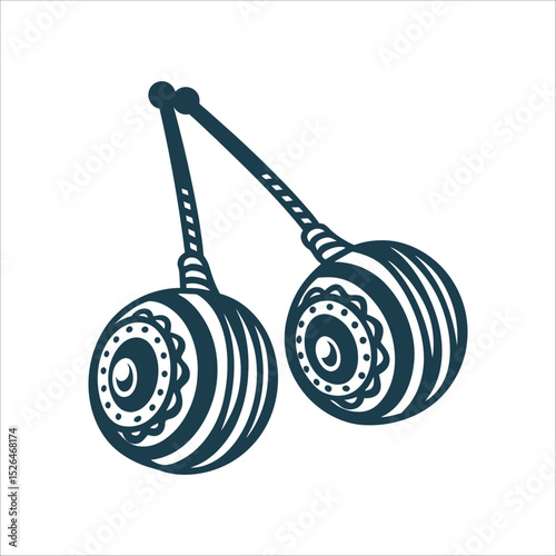 Bolas Vector Illustration, Eskimo Hunting Tool