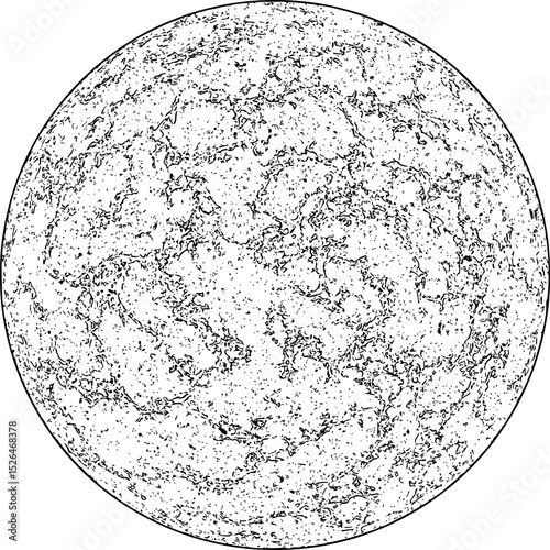 Dry planet line art