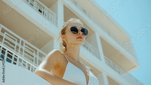 young woman in bikini